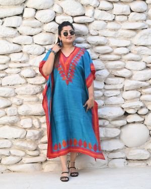 Silk Long Kaftan 001