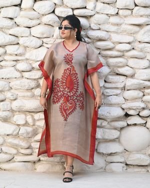 Silk Long Kaftan 002
