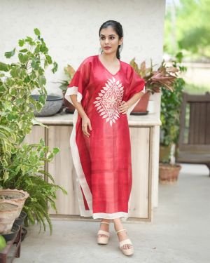 Silk Long Kaftan 011