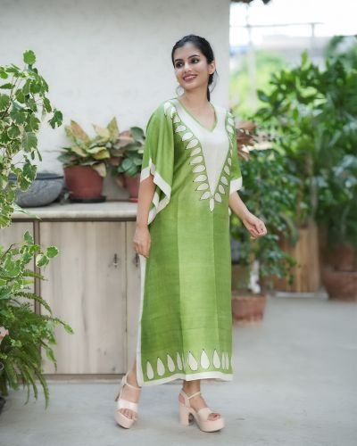 Silk Long Kaftan 012