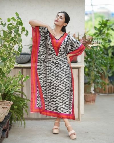 Silk Long Kaftan 013