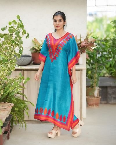 Silk Long Kaftan 014