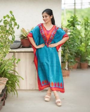 Silk Long Kaftan 014
