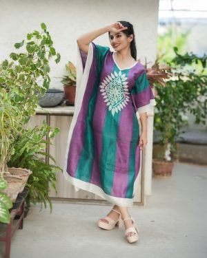 Silk Long Kaftan 015