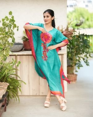 Silk Long Kaftan 016