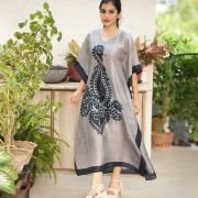 Silk Long Kaftan 017
