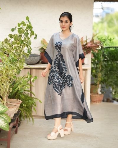 Silk Long Kaftan 017