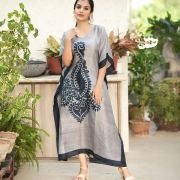 Silk Long Kaftan 017