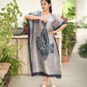 Silk Long Kaftan 017