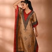Silk Long Kaftan 019