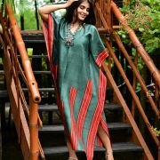 Silk Long Kaftan 042