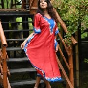 Silk Long Kaftan 044